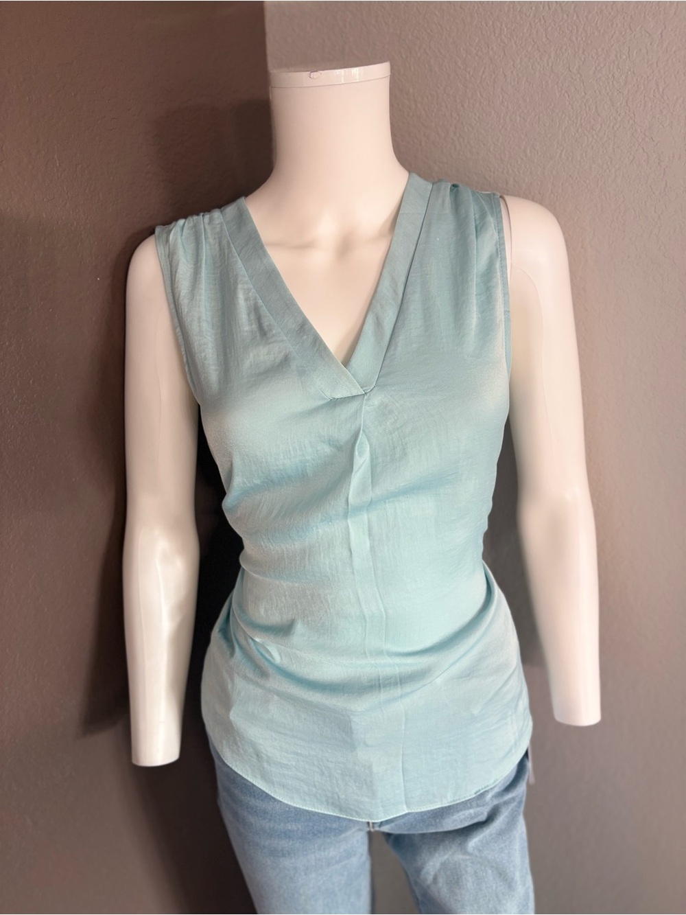 Premise Light Aqua V-Neck Sleeveless Camisole